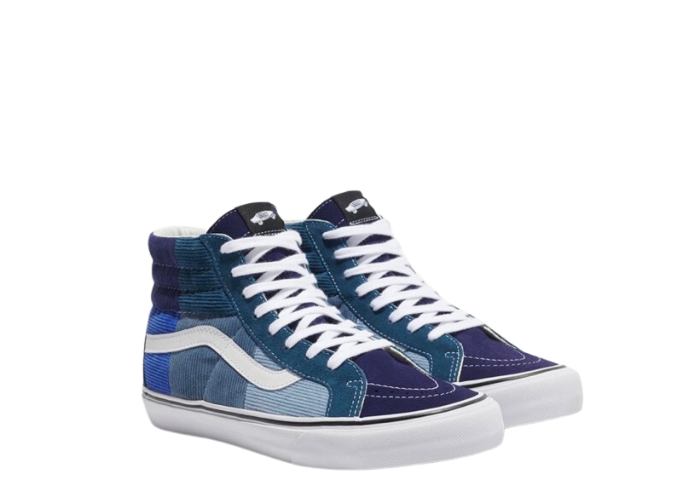 Vans Vault Sk8-Hi Corduroy Patchwork Noah Blue