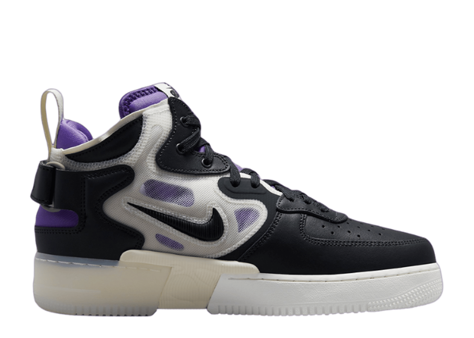 Nike Air Force 1 Mid React Off Noir Action Grape