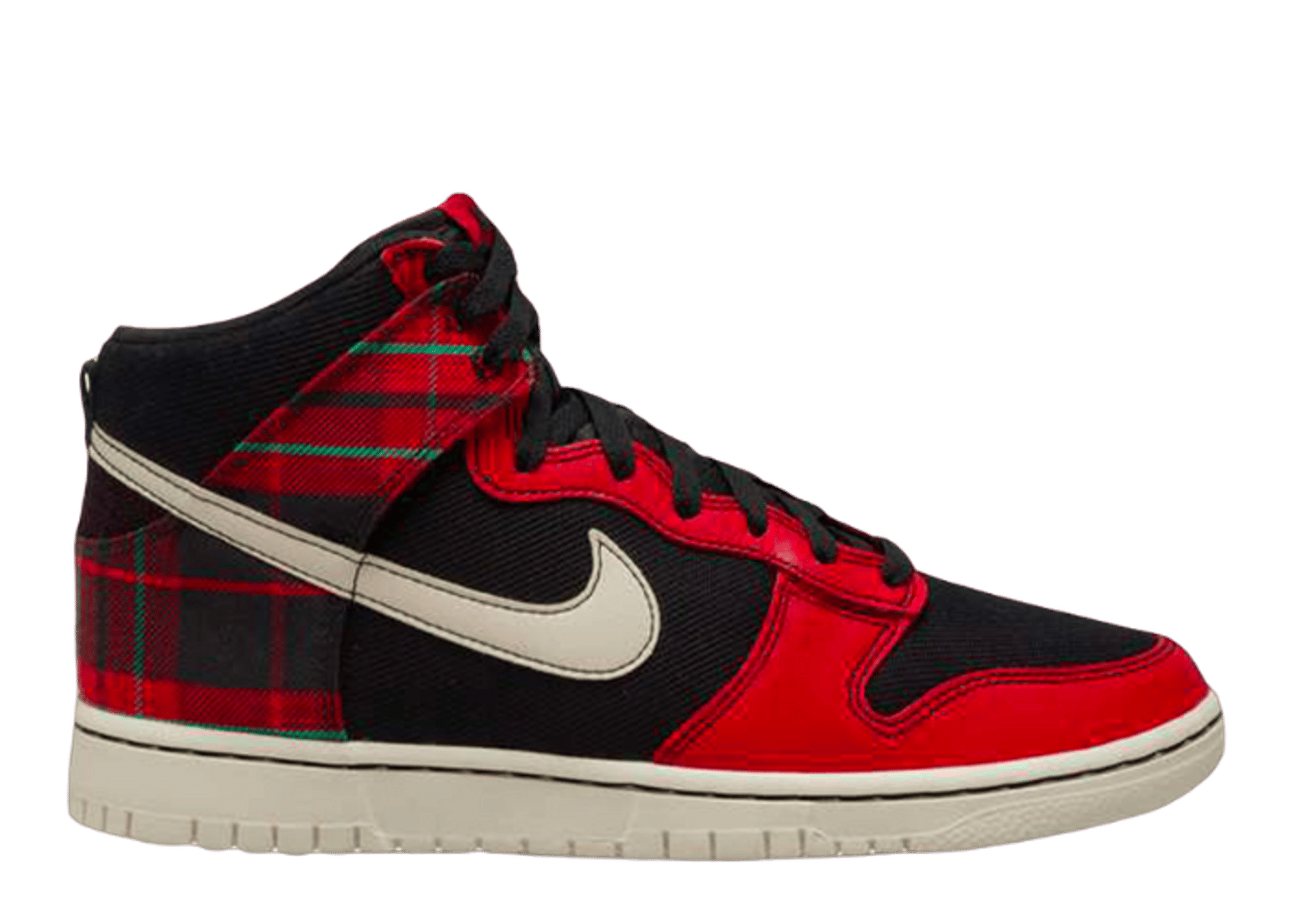 Nike Dunk High Tartan Black Red Plaid