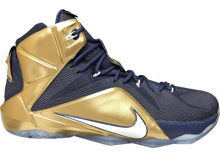 Gold Labron 12s Nike LeBron 12 NSRL 684593-301 Raffles Where To Buy