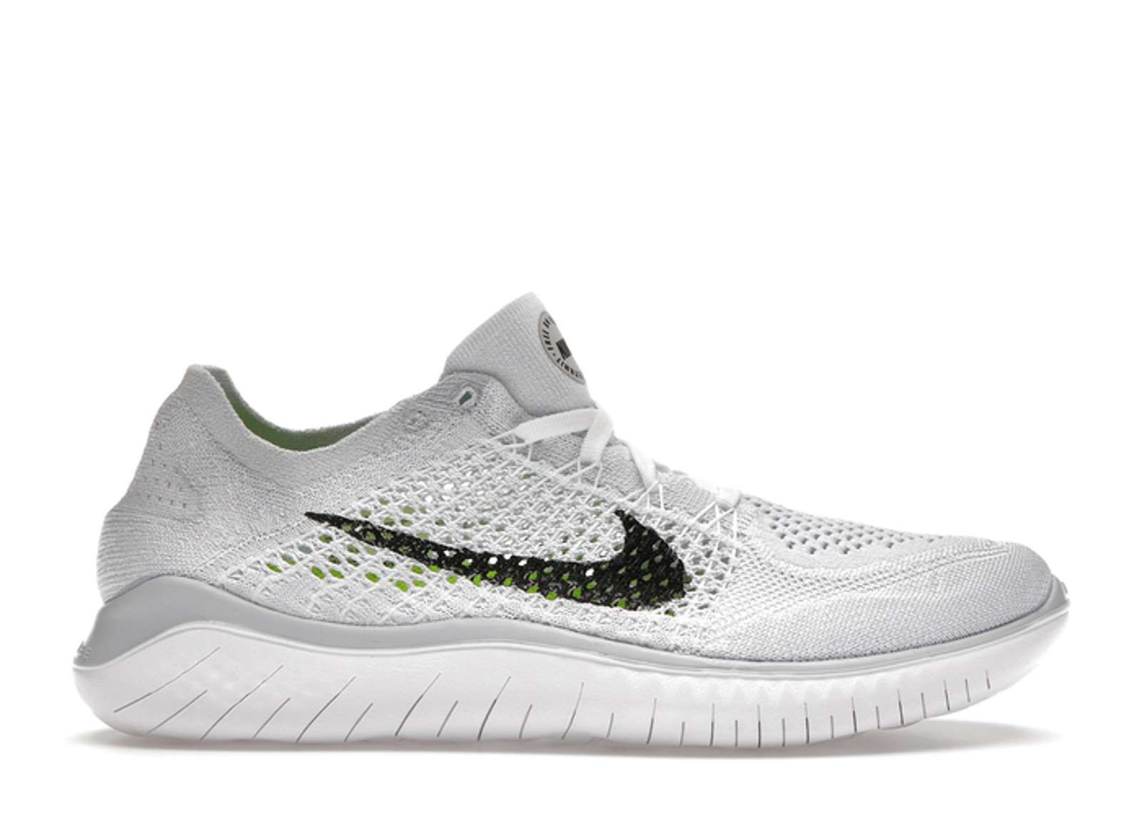 Nike Free RN Flyknit 2018 White Pure Platinum (W) 942839-100