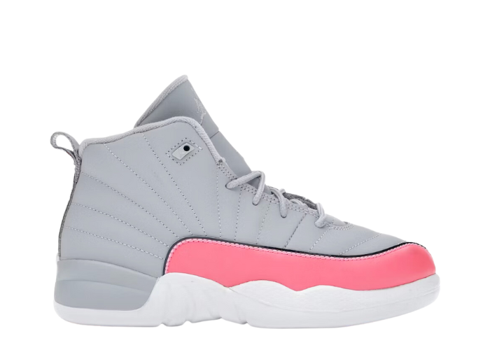 Air Jordan 12 Retro Wolf Grey Racer Pink (PS)