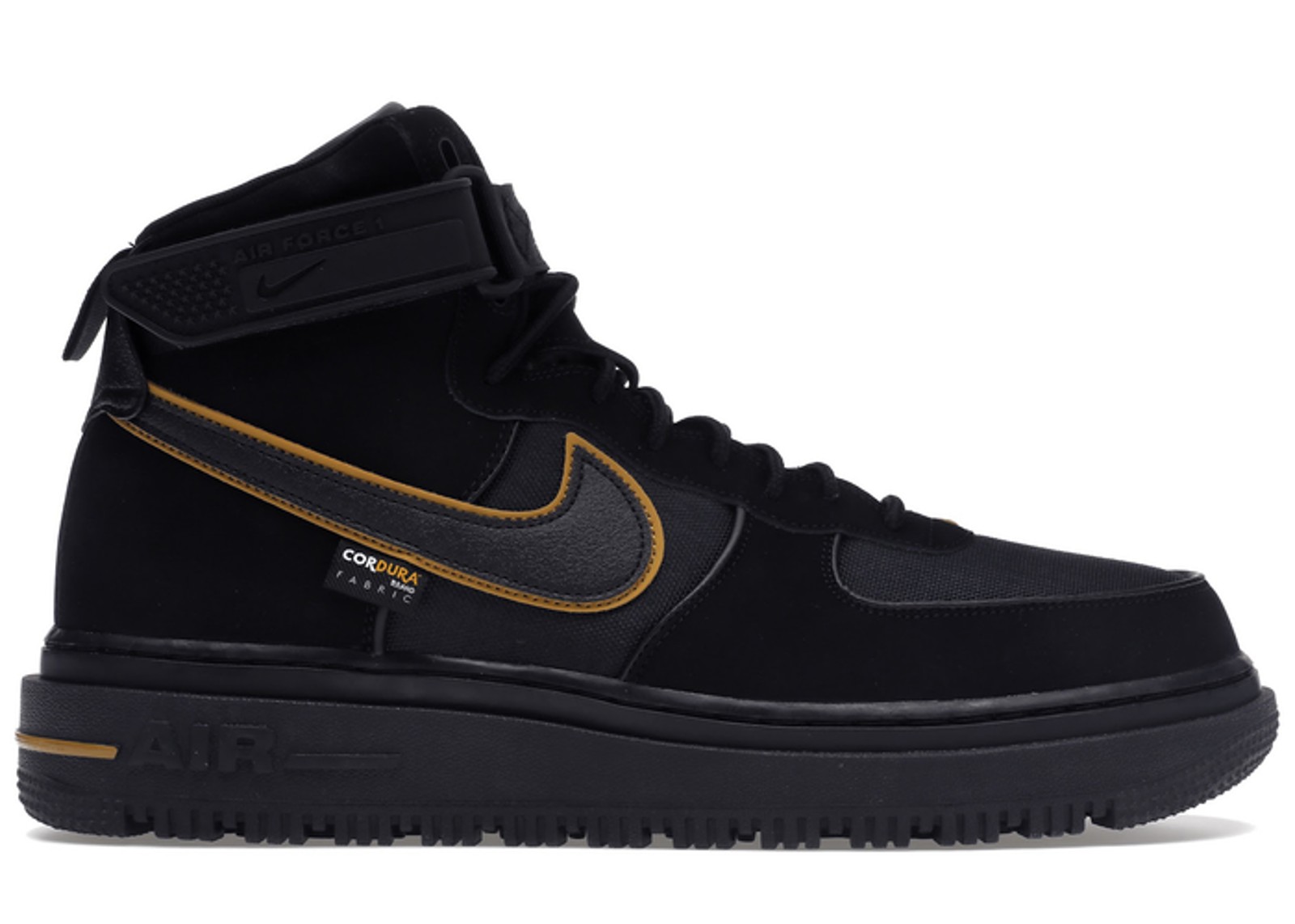 Nike Air Force 1 Boot Cordura Black Gold