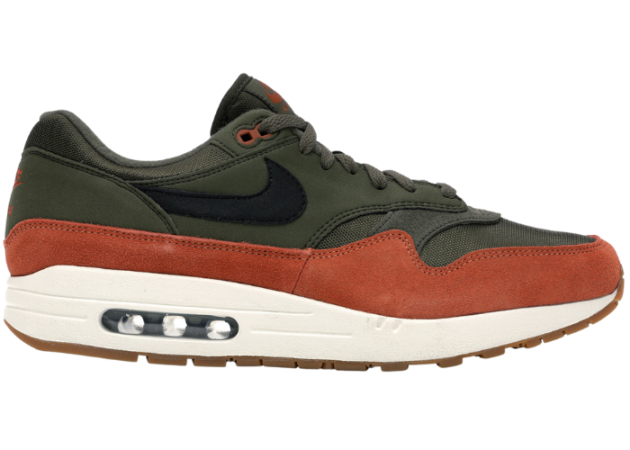 Nike Air Max 1 Olive Canvas Dark Russet