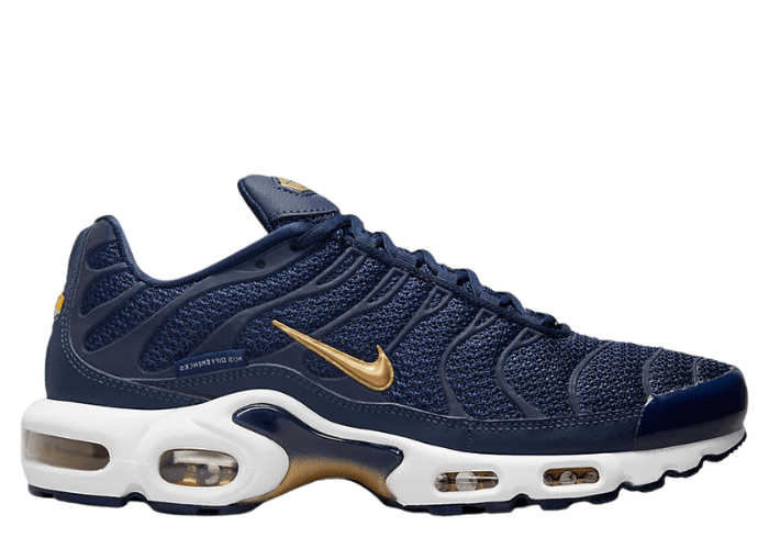nike air max plus blue void university gold