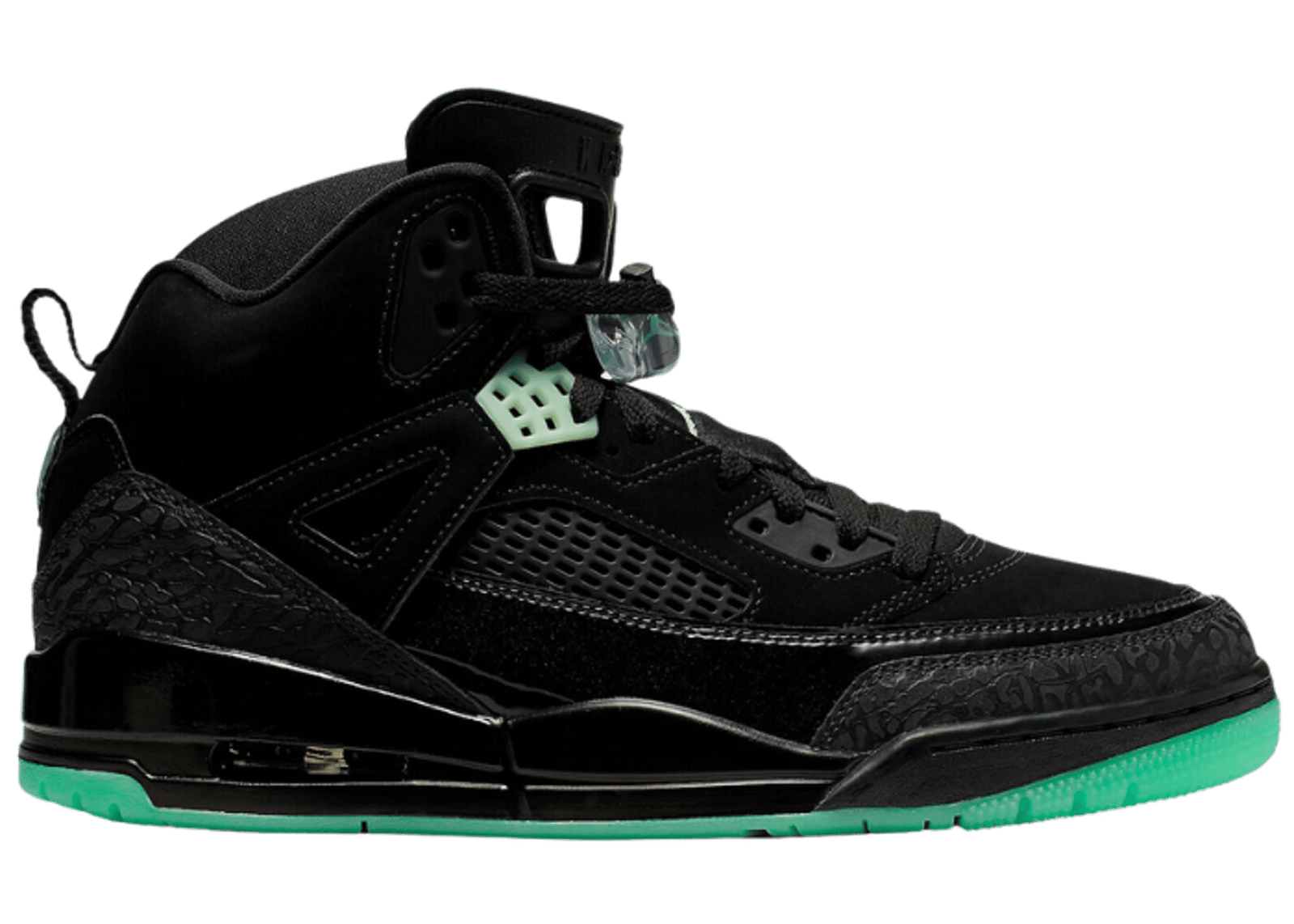 Air Jordan Spizike Black Green Glow