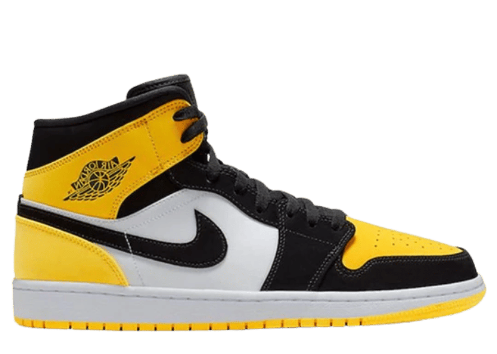 Jordan 1 Mid Yellow Toe Black