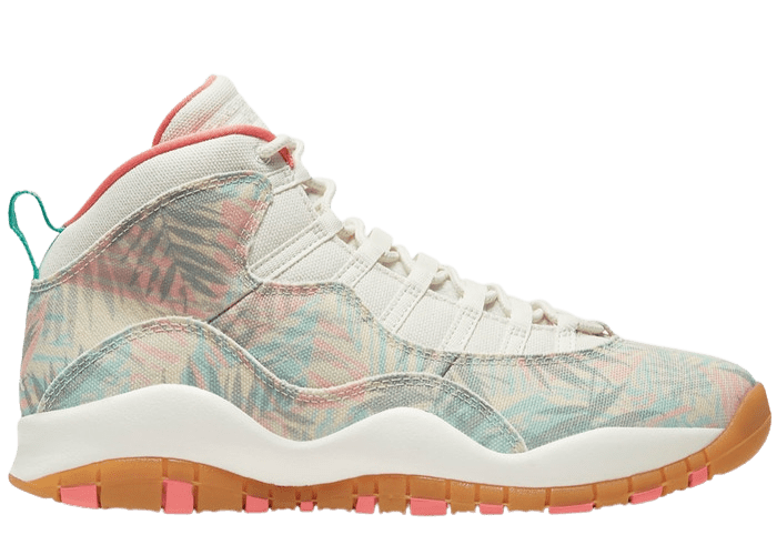 pink and grey jordan 10