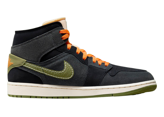 Air Jordan 1 Mid SE Craft Anthracite Sky J Light Olive (GS)