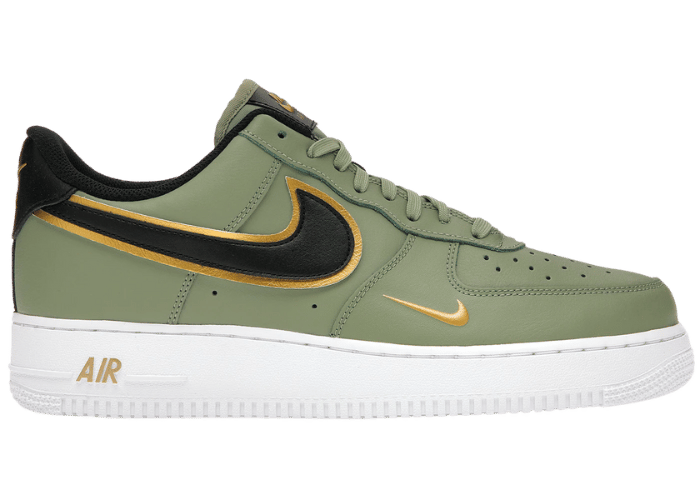 Nike Air Force 1 Low '07 LV8 Double Swoosh Olive Gold Black