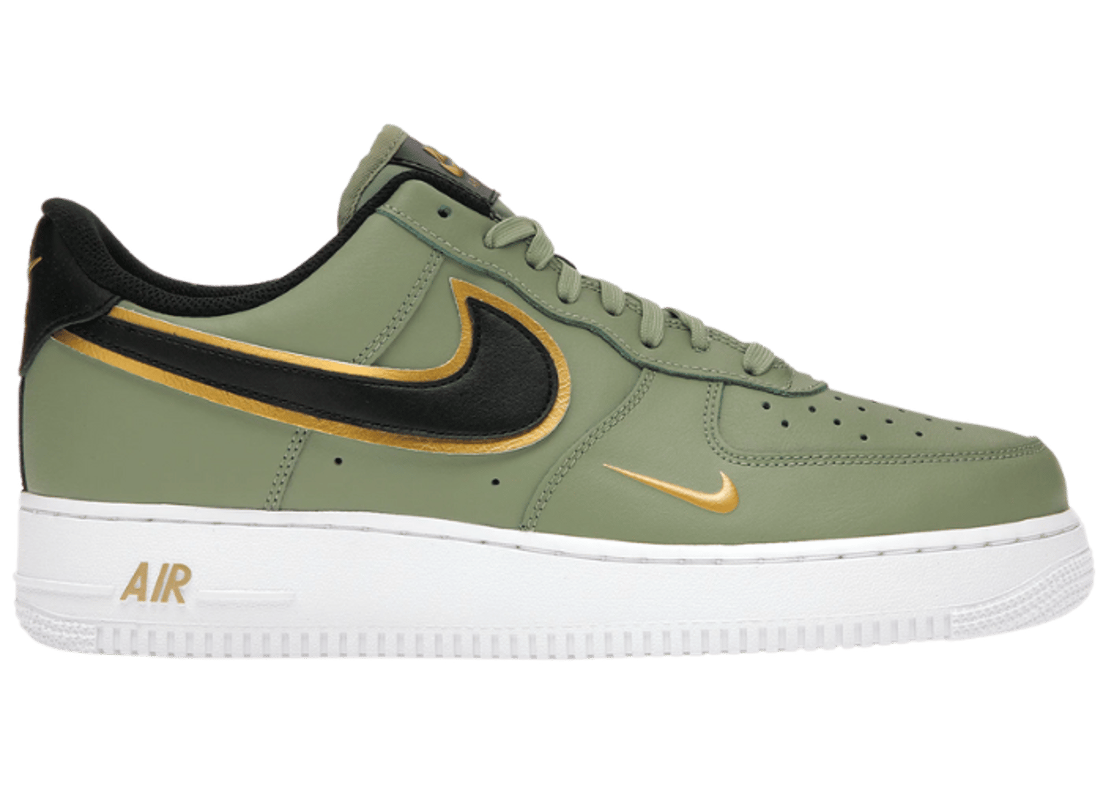 Nike Air Force Low '07 LV8 Double Swoosh Olive Gold Black