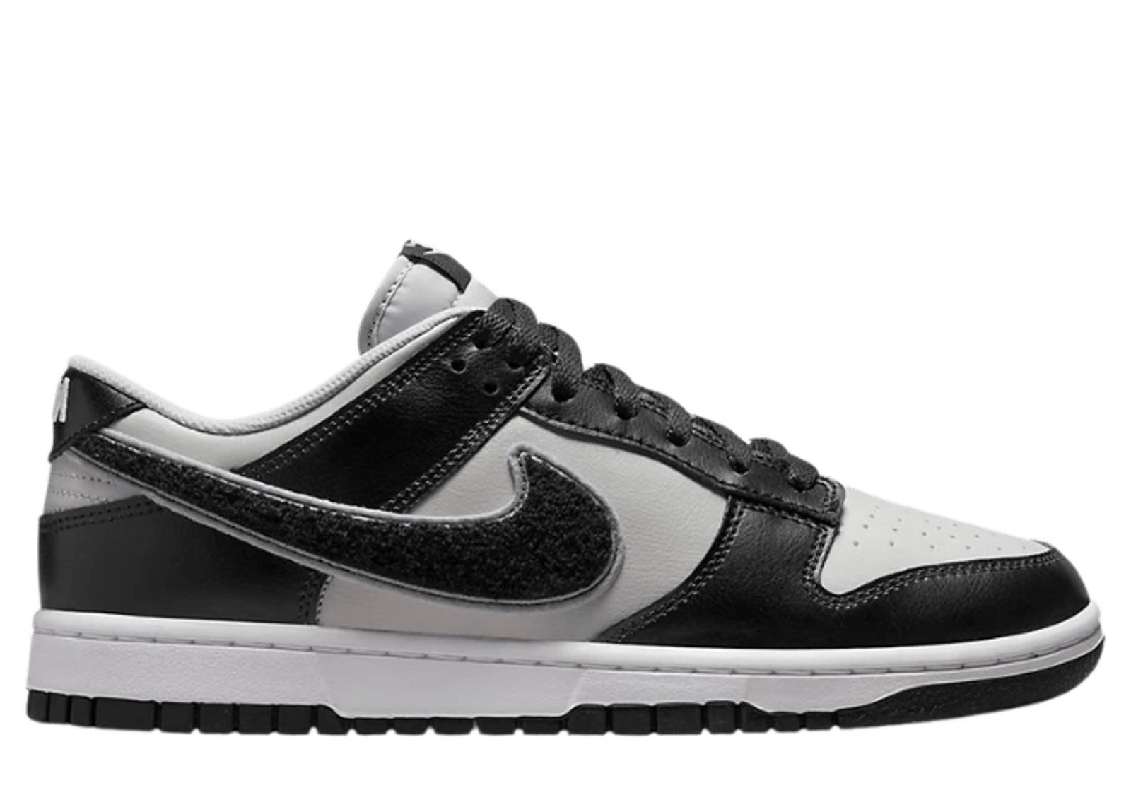 Nike Dunk Low Chenille Swoosh Black Grey