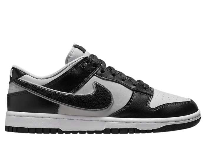 Nike Dunk Low Chenille Swoosh Black Grey