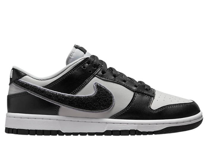 Nike Dunk Low Chenille Swoosh Black Grey