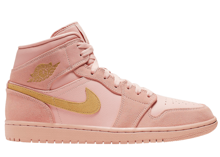 Jordan 1 Mid Coral Gold