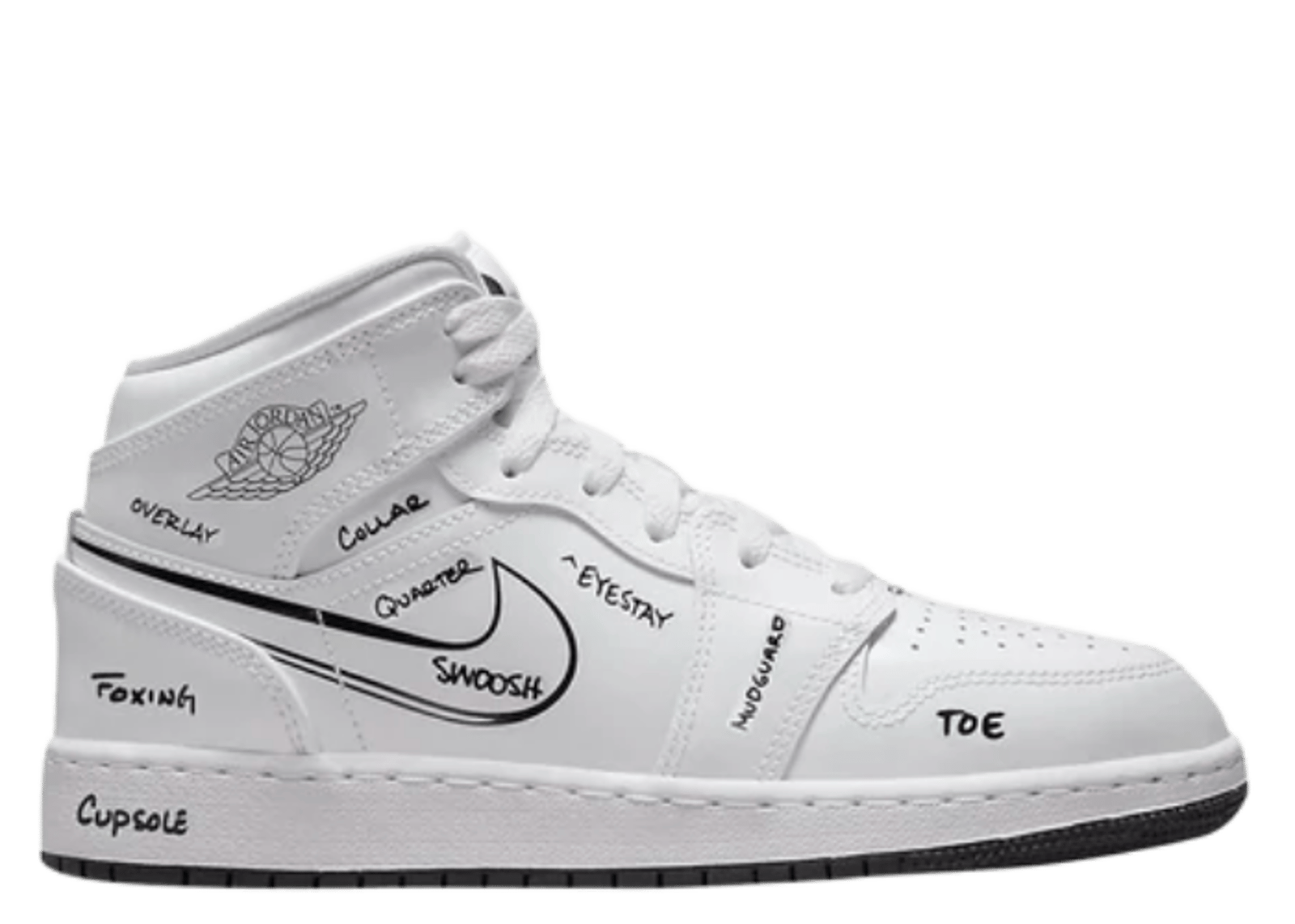 Jordan 1 Mid Schematic (GS)