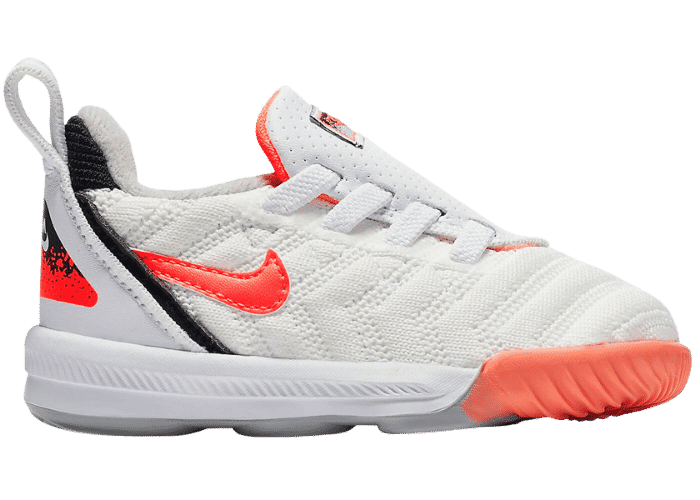 Nike LeBron 16 Whte Hot Lava (TD) CK3950-100 Raffles Where to Buy