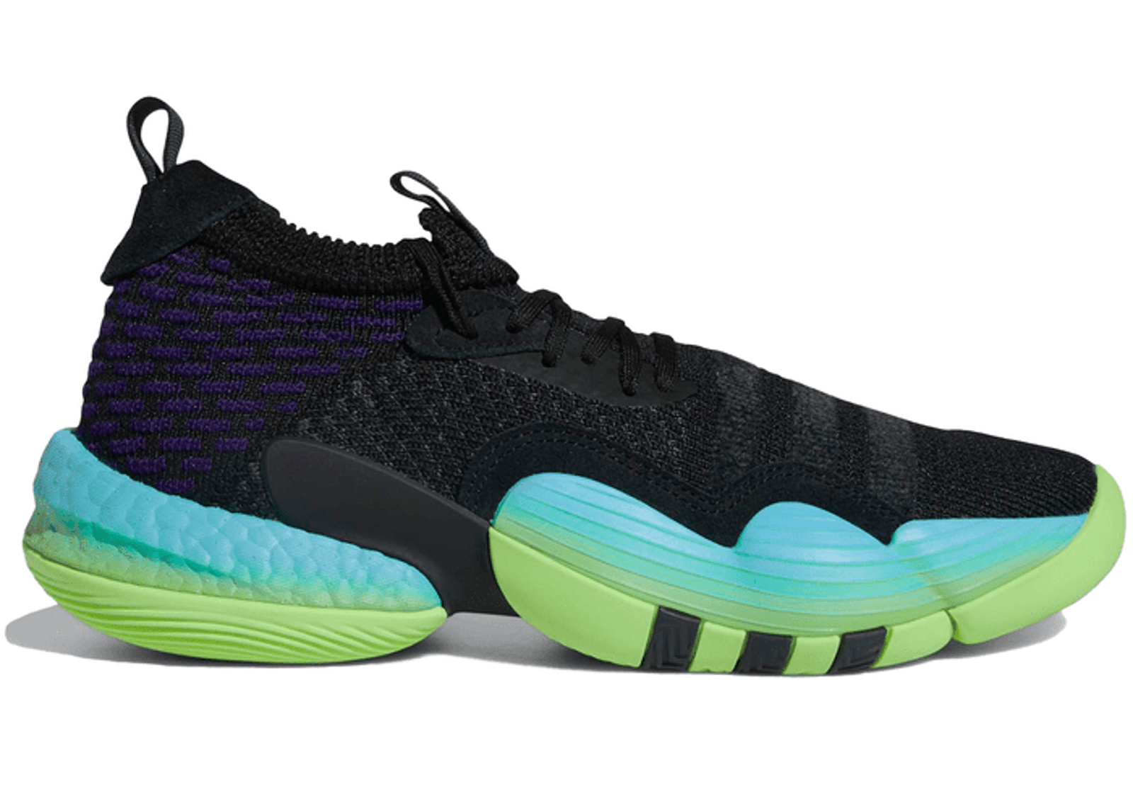 adidas Trae Young 2.0 Core Black Team Solar Green