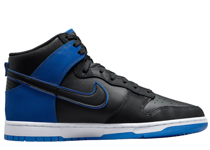 nike dunk high black varsity royal