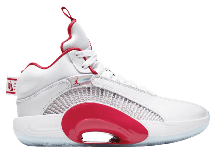 Air Jordan XXXV White Fire Red (GS) - CQ9433-100 Raffles & Where