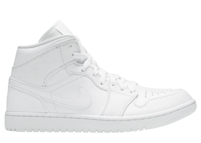 Jordan 1 Mid Triple White