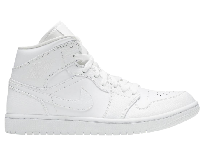 Jordan 1 Mid Triple White