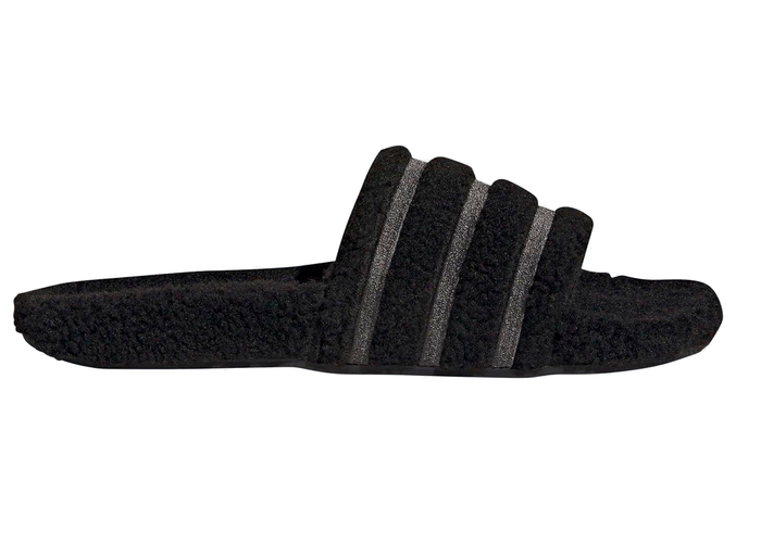 adidas Adilette Cozy Slides Core Black - H06452 Raffles & Where to Buy