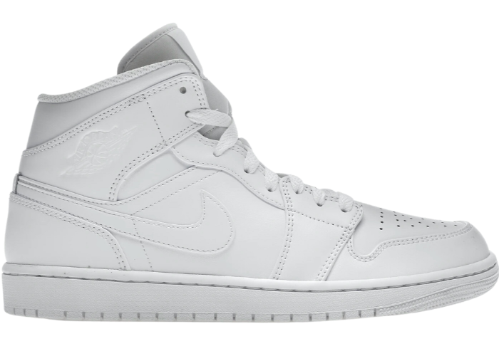 Air Jordan 1 Mid Triple White (2022)