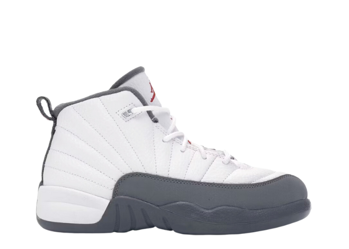 Air Jordan 12 Retro White Dark Grey (PS) - 151186-160