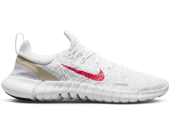 Nike Free Run 5.0 Next Nature White Siren Red Sanddrift