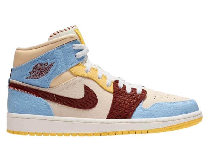 Jordan 1 Mid SE Fearless Maison Chateau Rouge