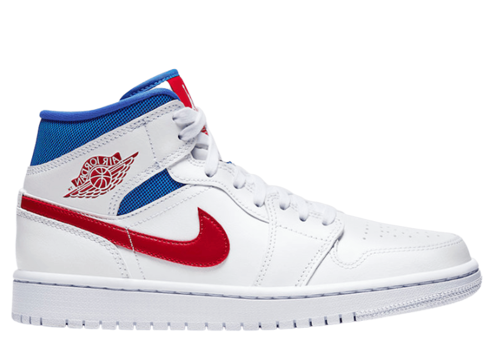 Jordan 1 Mid White Red Royal (W)