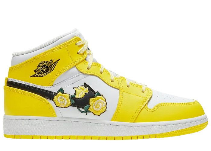 Jordan 1 Mid Dynamic Yellow Floral (GS)