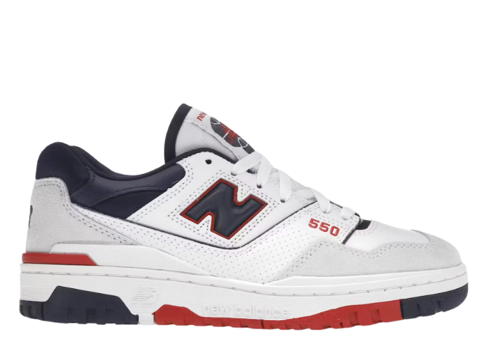 New Balance 550 Premium White Navy Red