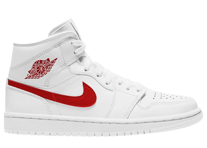 Jordan 1 Mid White University Red (W)