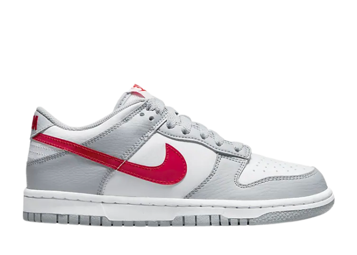 grey and red dunks gs