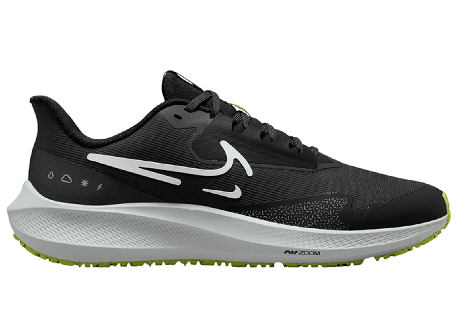 Nike Air Zoom Pegasus 39 Shield Black Dark Smoke Grey Volt