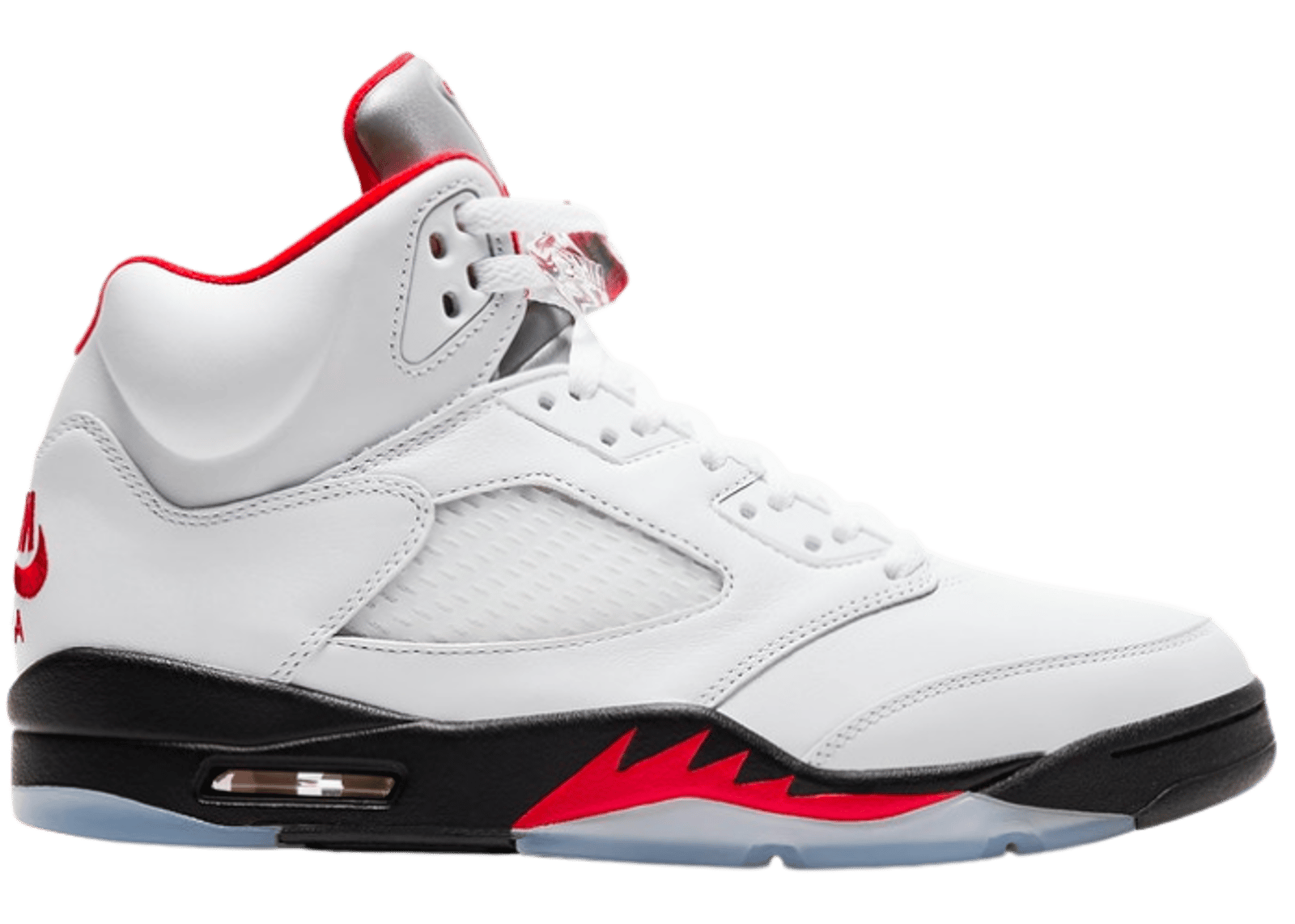 Air Jordan 5 Retro Fire Red Silver Tongue