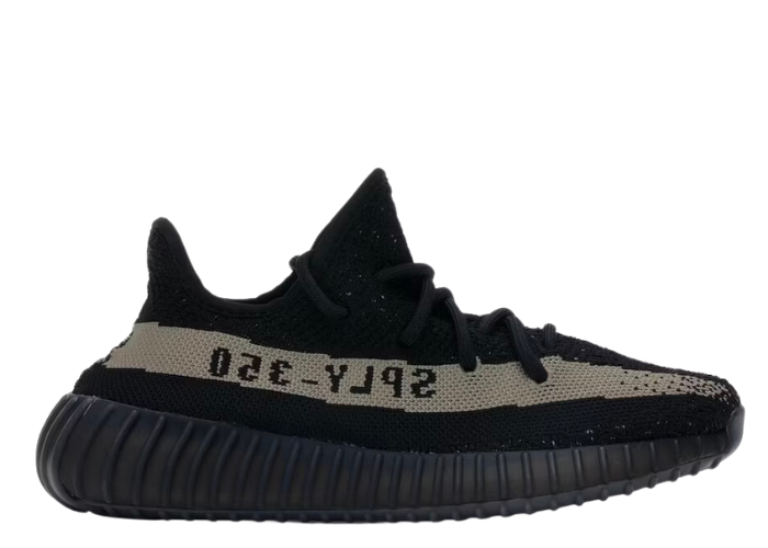 adidas Yeezy Boost 350 V2 Core Black Green Stripe