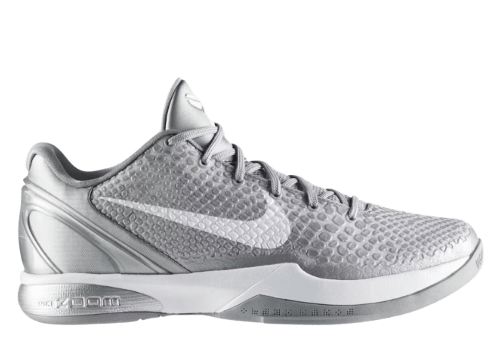Nike Kobe 6 Metallic Silver Metallic Silver White