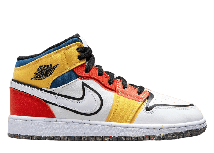 Air Jordan 1 Mid SE Multi-Color Canvas (GS)