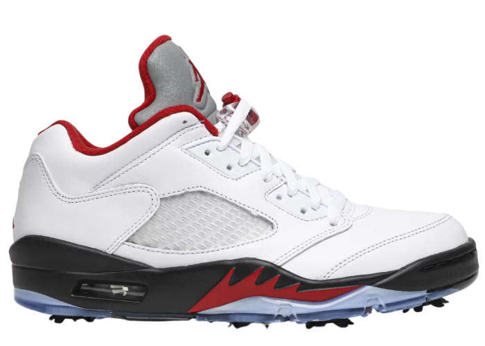 シューズ NIKE - NIKE AIR JORDAN 5 LOW GOLF FIRE RED Nike Air Jordan 5 Low Golf Fire Red shoe is out on Friday