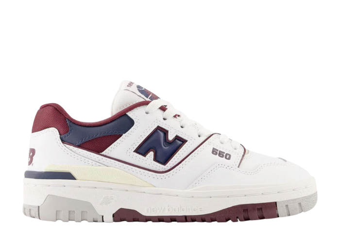 New Balance 550 White Burgundy Navy (GS)