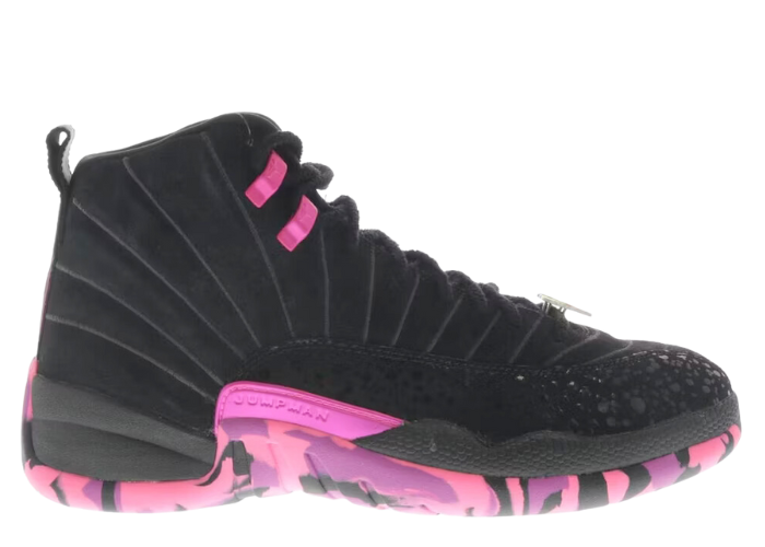 hot pink and black 12s