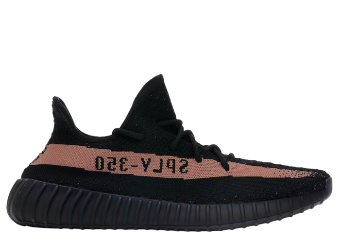 adidas Yeezy Boost 350 V2 Core Black Copper Stripe - BY1605