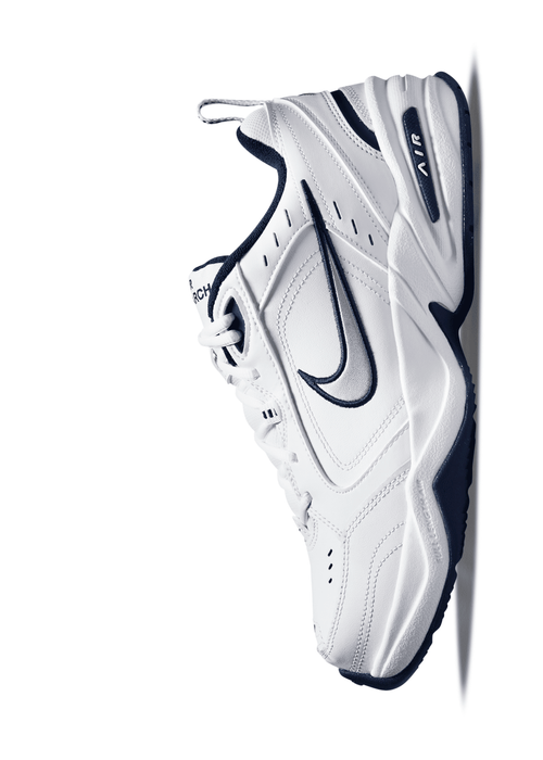 Nike Air Monarch Iv White/Midnight Navy/White/Metallic Silver