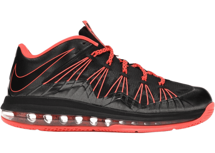 Nike LeBron X Low Black Total Crimson