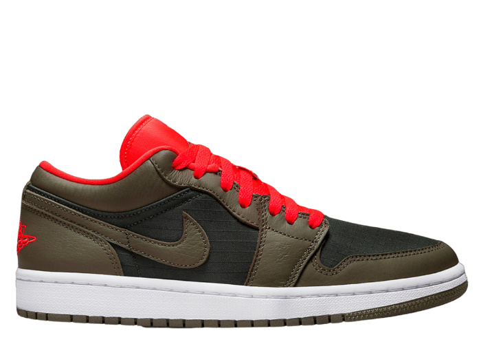 Air Jordan 1 Low SE Light Olive Bright Crimson (W)