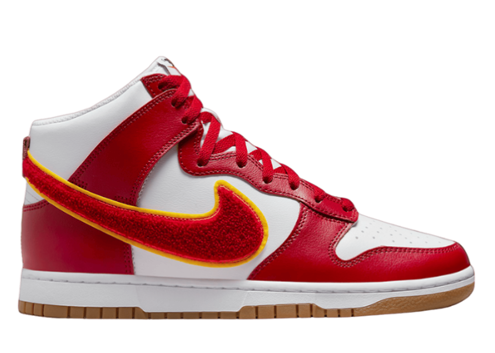 Nike Dunk High Chenille Swoosh Gym Red