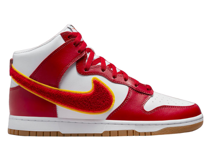 Nike Dunk High Chenille Swoosh Gym Red